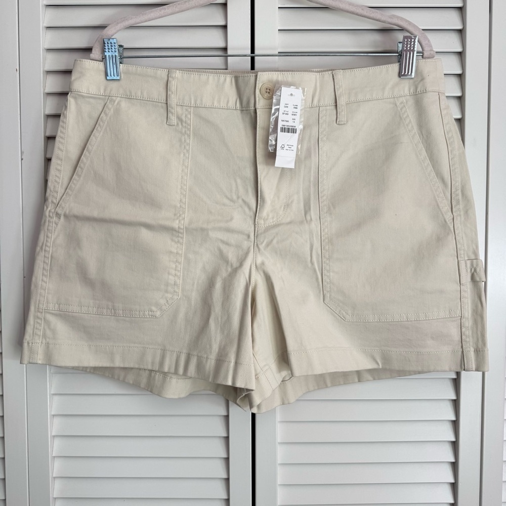J. Crew Foundry Chino Shorts High Rise Utility Size 14 NEW
